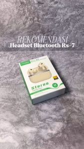TWS RS-C7 Headset Bluetooth V5.4 earphone yang lucu Kualitas suara HIFI nirkabel yang tinggi Tahan air Ipx6 latensi rendah mikrofon untuk panggilan suara HD headphone----12 BULAN GARANSI