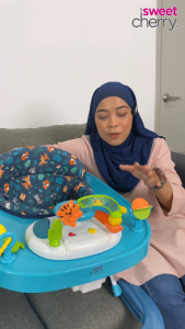 Sweet Cherry Baby Learning Walker Adjustable Height  with Lively Music & Cool Light J1551AJ Mitsy Baby Walker