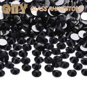 SS3-SS60 Black AAAAA Glass Non Hotfix Rhinestone Glitter Crystal Flatback Stone Nail Art Rhinestone DIY Decoration Accessories