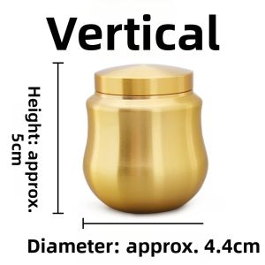 Brass Incense Powder Jar Sealed Storage Container