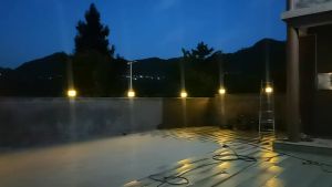 Led Pillar Light Outdoor Waterproof Gate Post Lights Electricity Column Balcony Fence Fixture 220V Outside Plastic Fence Lamps