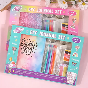 DIY Journal Set for Girls – Scrapbook Stationery Kit Diary & Craft Supplies Birthday Gift