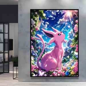 Diamond Painting Japanese Classic Anime Pokemon Eevee Diamond Mosaic Handmade Art Exquisite Creative Gift Home Decoration
