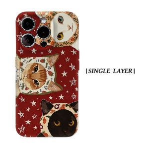 Potdemiel | Aurea Case Matte Bumper For Magsafe Case For iPhone 18 17 16 15 14 Plus 13 Pro Max Shockproof Hard PC Cozy Star Cat Cover