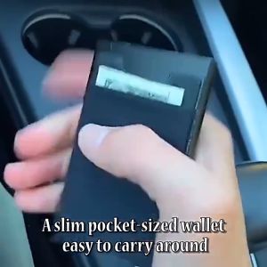 Aluminum Alloy Credit Card Box 10 Cards Automatic Clip RFID Metal Multi Card Slot Card Sleeve Rfid Credit Card Holder Wallet Metal Thin Slim Bank Card Case Men Women Pop Up Minimalist Wallet Small Black Purse Metal Vallet Mens Bag Ultra Thin Rfid Fashion