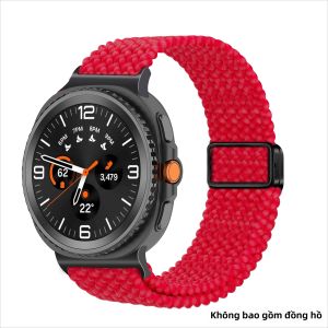 Dây Đeo Đồng Hồ Bằng Nylon Bện Cho Galaxy Watch 8/9 Classic 46mm/44mm/40mm Khóa Từ Tính Vòng Đeo Tay Thể Thao Thay Thế Correa