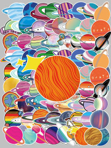 Galaxy Stickers 100 Pcs Creative Graffiti Cartoon Art Patterns Decorative Waterproof Stickers for Laptops Suitcases Power Banks Earphone Cases Guitars Skateboards Tablets