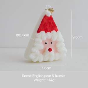 Santa Claus Christmas Cake Slice Scented Candle Party Gift Home Decoration