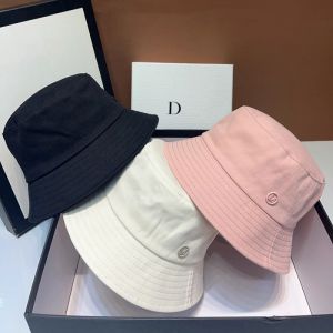 Japanese Niche Luxury Designer Letter M Bucket Hats Womens Summer Sunscreen Fisherman Hat Simple UV Protection Sun Hat Panama
