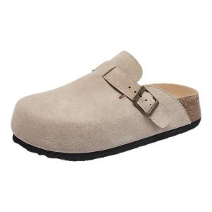 Daphne | Thick Heel Birkenstock Slippers For Pregnant Women Easy Slip-On Elevating Leather Shoes