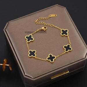 Gelang Tangan Rantai Daun Lapis Emas Stainles steel Anti Karat