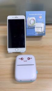 WS ครื่องปริ้นพกพา 57mm Mini Label Printer เพร้อมกระดาษพิมพ์ เครื่องพิมพ์ฉลาก เครื่องปริ้นความร้อน เครื่องพิมพ์บลูทูธ