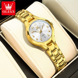 OLEVS watch for women waterproof fashion small dial luminous calendar relo for women gold watch ladies watch