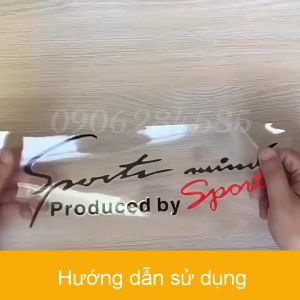 Decal dán xe Sport mind Miếng dán Sport Mind trang trí cho ô tô Tem dán Decal dán nắp capo xa hơi