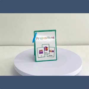 15PCS แฟลชการ์ด Flashcard Prepositions Flash Cards บัตรคำภาษาอังกฤษ เกมส์ทายภาพ สื่อการเรียนการสอน เสริมพัฒนาการเด็ก แฟลชการ์ดคำศัพท English Words Cards Vocabulary Learning Tool Eucational Toy for Kids Toddler Preschooler Childhood Development