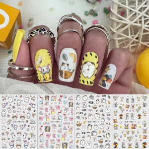 4 Miếng Dán Móng Tay Hình Hoạt Hình Hamster Thỏ DIY Nghệ Thuật Dễ Dàng Áp Dụng Trang Trí Móng Tay Cho Tiệc Cưới Quà Tặng
