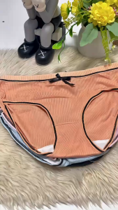 Elegant Women Cotton Panties Briefs - Comfort Fit Solid Colors Teens panties Teens underwear Random  color assorted color Ribbon panty Cute kids panties Qicans underwear