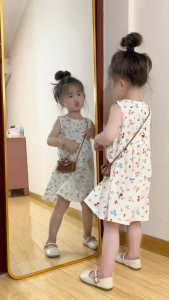 Baby Girl Dress For Kids Sleeveless Cute Breathable Dress For Baby Floral Dress 1-3 Year Old
