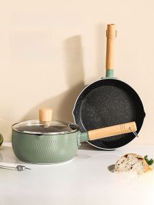 Home Use Aluminum Alloy Miniature Milk Pan Baby Complementary Food Pot Steamer Non-Stick Surface One Person Cooking Tool