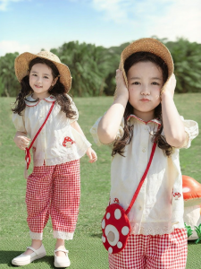 YOEHYAUL | Bộ Áo Blouse và Quần Trẻ Em Giảm Cân Màu Khối