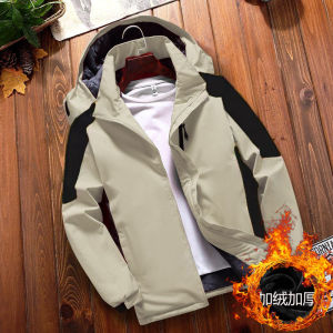 Thickened Fleece Winter Cotton Jacket Mens Outerwear Windproof Waterproof Casual Loose Mens Clothing Cotton Coat