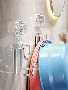 Bathroom Sink Hook Wall Mounted Toilet Bowl Holder No Drilling Plastic Storage Rack Face Basin Organizer Bathroom Accessories