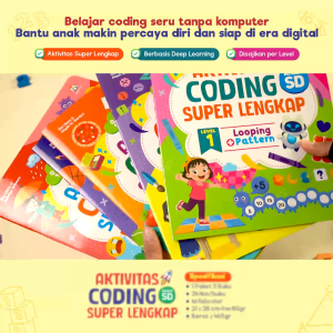 (ISI 5 BUKU) Paket Aktivitas Coding Superlengkap untuk Anak SD - Coding for Kids Stimulus Kecerdasan