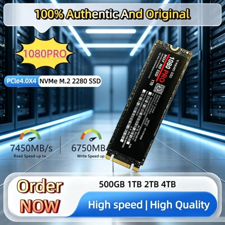 New Original 1080PRO PCIe 4.0 NVMe M.2 2280 SSD, 500GB-4TB, provides ultra-rapid transfer, great for office daily tasks.