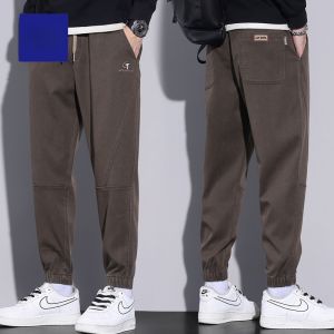 ROMON | กางเกงทำงานผู้ชาย Romon กางเกงขายาวทรงหลวมขาบานสไตล์ฮาราจูกุสำหรับฤดูใบไม้ร่วงและฤดูหนาว กางเกงขายาวทรงลำลองสำหรับเยาวชน