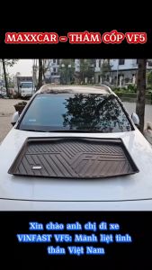 VF5 -Thảm lót cốp xe ô tô VINFAST VF5 5D nhựa TPE nguyên sinh MAXXCAR cao cấp.