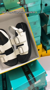 Dép sandal nữ đế cao 2 khuy da mềm chống trượtdép quai hậu học sinh đi học hot hit