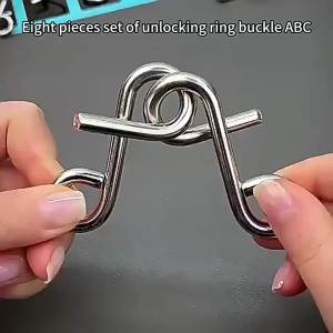Intelligent Brain Teaser IQ Chinese Ring Puzzle Puzzle Metal Intelligent Brain Teaser IQ Puzzle Game Metal for Children Adult