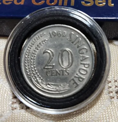 Vintage Singapore 20-cent Swordfish coins