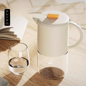 Bình đựng nước thủy tinh borosilicate cao cấp siêu trong và chịu nhiệt bình nước phòng khách 1800ml thủy tinh