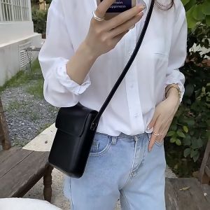 สุภาพสตรี กระเป๋าสะพาย กระเป๋าโทรศัพท์มือถือ สไตล์ใหม่ รุ่นเว็บชัน หญิง และชาย กระเป๋าขนาดเล็ก 50 กรัม น้ำหนักเบา