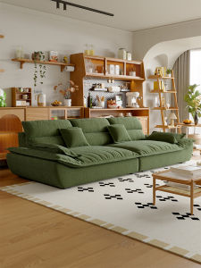 Vintage Style Boat Design Ultra-Wide Deep Seat Corduroy Sofa