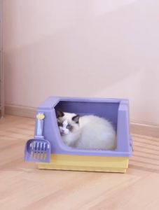 Luxury Semi Opened Cat Litter Box / Cat Toilet with LARGE SPACE / Tandas Kucing Besar