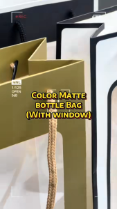 Store Age 24pcs Color Kraft Bottle Bag Paper Bag Wine Bag Goodies Bag Party Bag Gift Bag