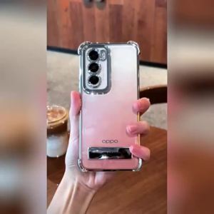 Case for Oppo A52 Oppo A92 Oppo A74 5G phone casing softcase silicone shockproof cover new design aesthetic flower with Holder sjcbzzh01