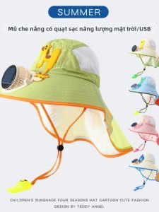 Solar Powered Outdoor Kids Fan Sun Hat