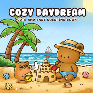 COZY DAYDREAM Bold-easy Patterns Coloring Book for Adults Cute Drawing Book Perfect Gift for Party and Birthday