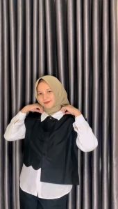 Cellia Vest Outer Atasan Rompi Wanita Polos High Quality Outfit Terbaru
