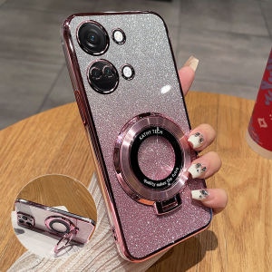 เคสโทรศัพท์ซิลิโคนบางเฉียบสำหรับ OnePlus Ace2v ป้องกันการตกหล่นแบบเต็มจอ ใส พร้อมขาตั้ง สำหรับผู้ชายและผู้หญิง รุ่นใหม่สุดไฮเอนด์