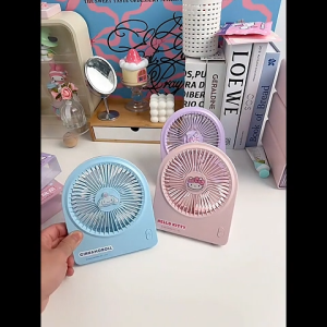 MINISO Sanrio Desktop Fan  Office Desktop Fan  Quiet and Powerful USB Fan  Plug-in Mini Desktop Fan for Student Dormitories Small Fan