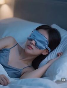 Double-Sided Silk Sleeping Eyeshade Light Blocking Breathable Travel Sleep Eye Mask Shields Protective Safety Goggle Eye Wear