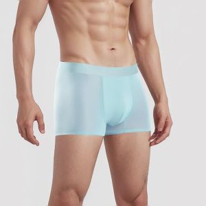 MiiOW | MiiOW 4 Ice Silk Lưới Kháng Khuẩn Nam Quần Lót Boxer Liền Mạch Thoáng Khí Quần Lót Dệt Kim Màu Trơn Nam Quần Đùi