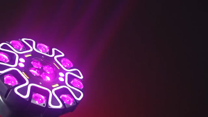 16 Arms Vajra Pattern RGB LED Moving Stage Light Multi‑Mode Rotating Beam Atmosphere Light for Indoor Party Club Event