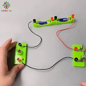 STEM Vật lý: Bộ thí nghiệm mạch điện song song thắp sáng bóng đèn. Đồ chơi giáo dục khoa học sáng tạo cho bé. STEM3G