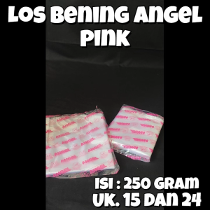 Kantong Plastik / Kresek Bening Los Bening ANGEL PINK Ukuran 15 24 isi 250 Gram