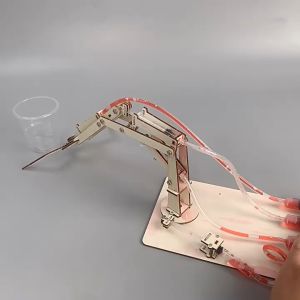 DIY จำลองลูกสูบแขนกลไฮดรอลิก สิ่งประดิษฐ์เล่น Stem ที่ได้รับการทดลองวิทยาศาสตร์